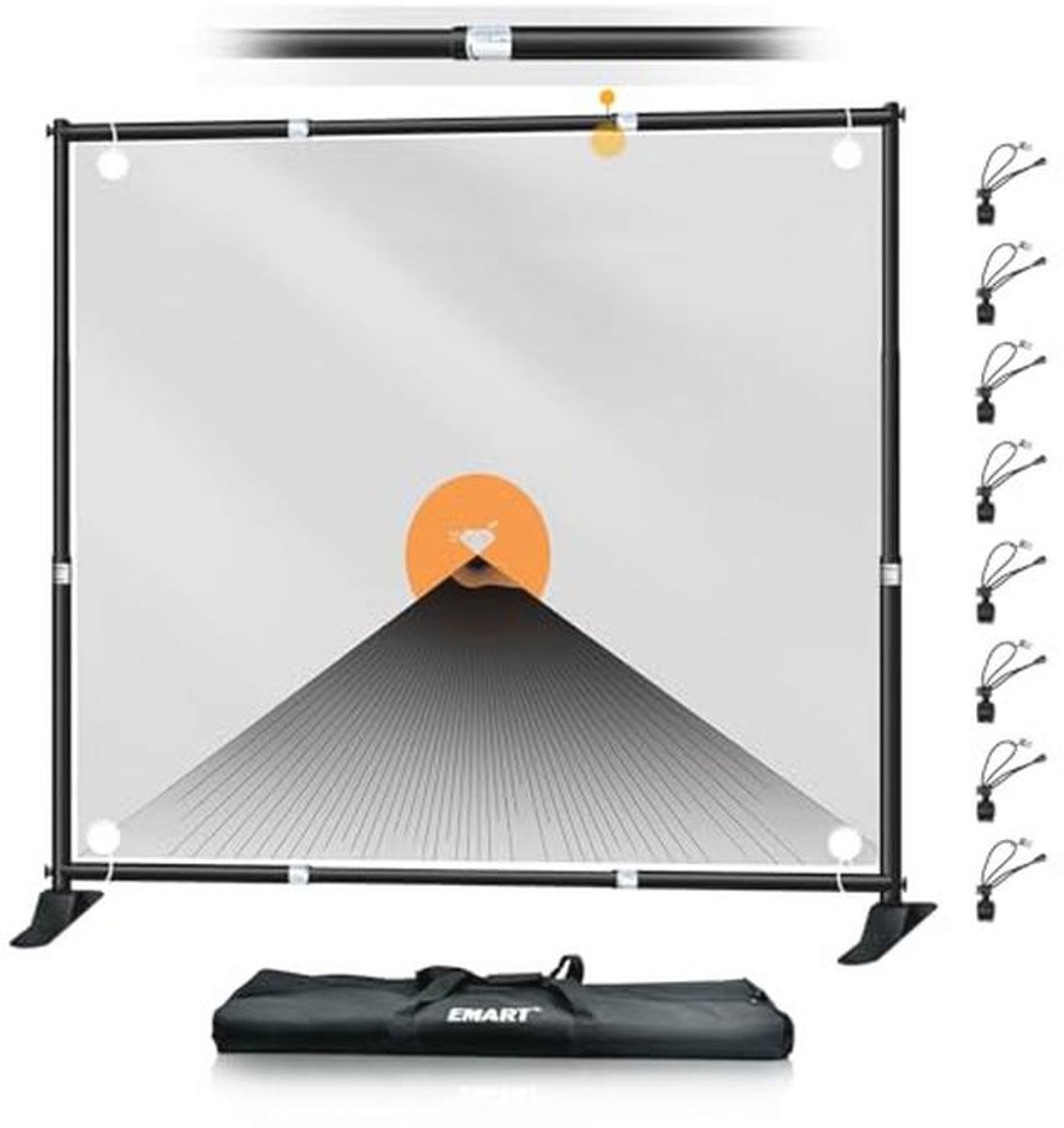 Verstelbare Bannerstandaard 3 x 3 m voor Studiofotografie en Portretfotografie