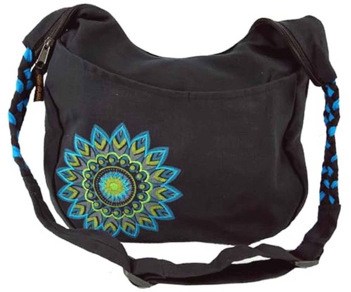 Boho Schoudertas Mandala - Zwart/Turkoois - Unisex