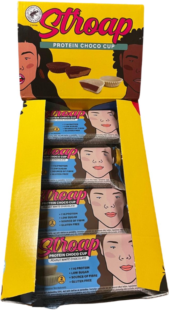 Stroap | Chococups | Pindakaas Witte Chocolade | 20 stuks | 20 x 42 gram