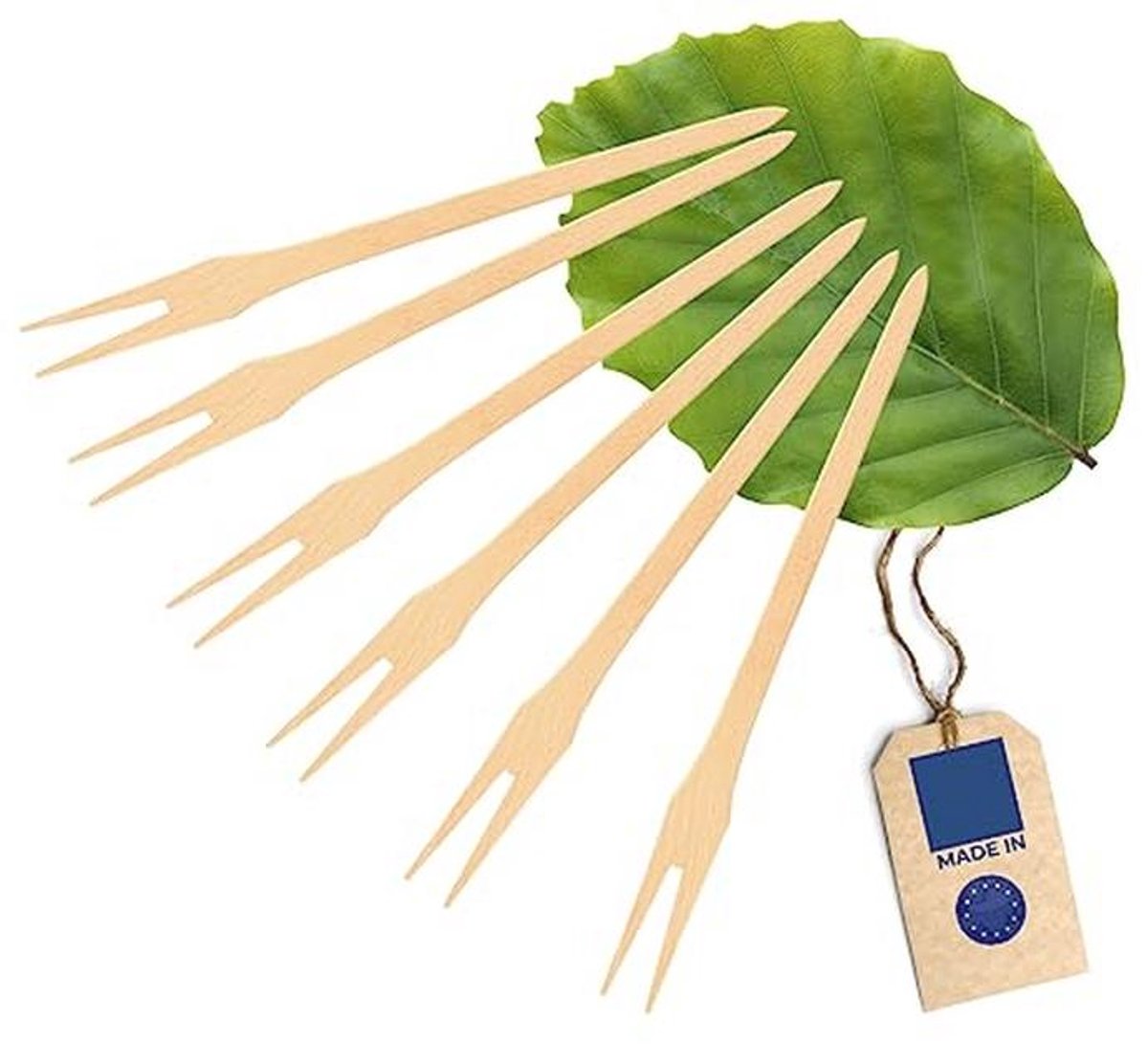 Houten Fondue Vorken Set voor Kaas, Dips & Fingerfood - 24 cm
