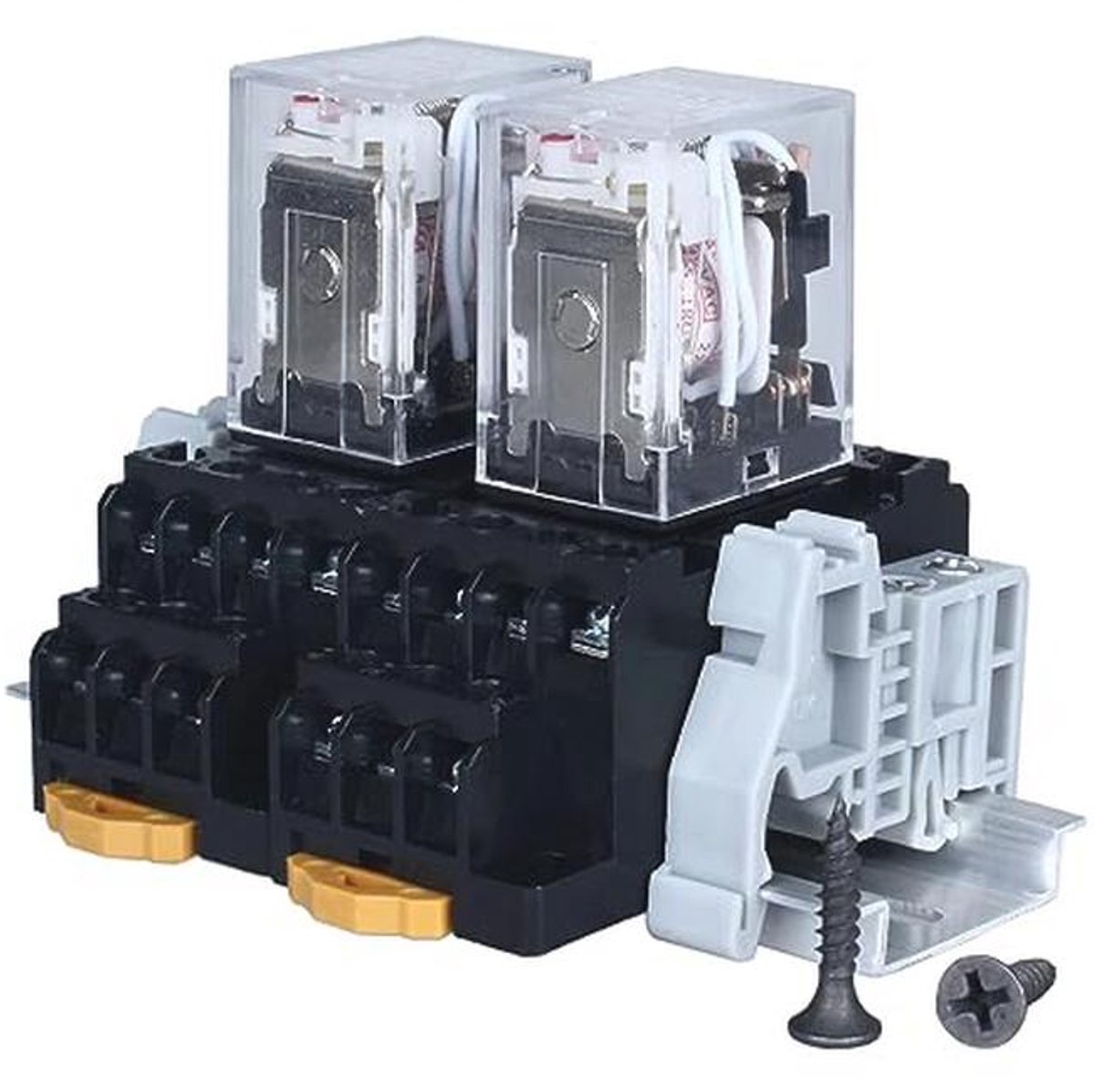 Elektromagnetisch relais 220 V AC 5 A 14 pins 4NO 4NC met controlelampje
