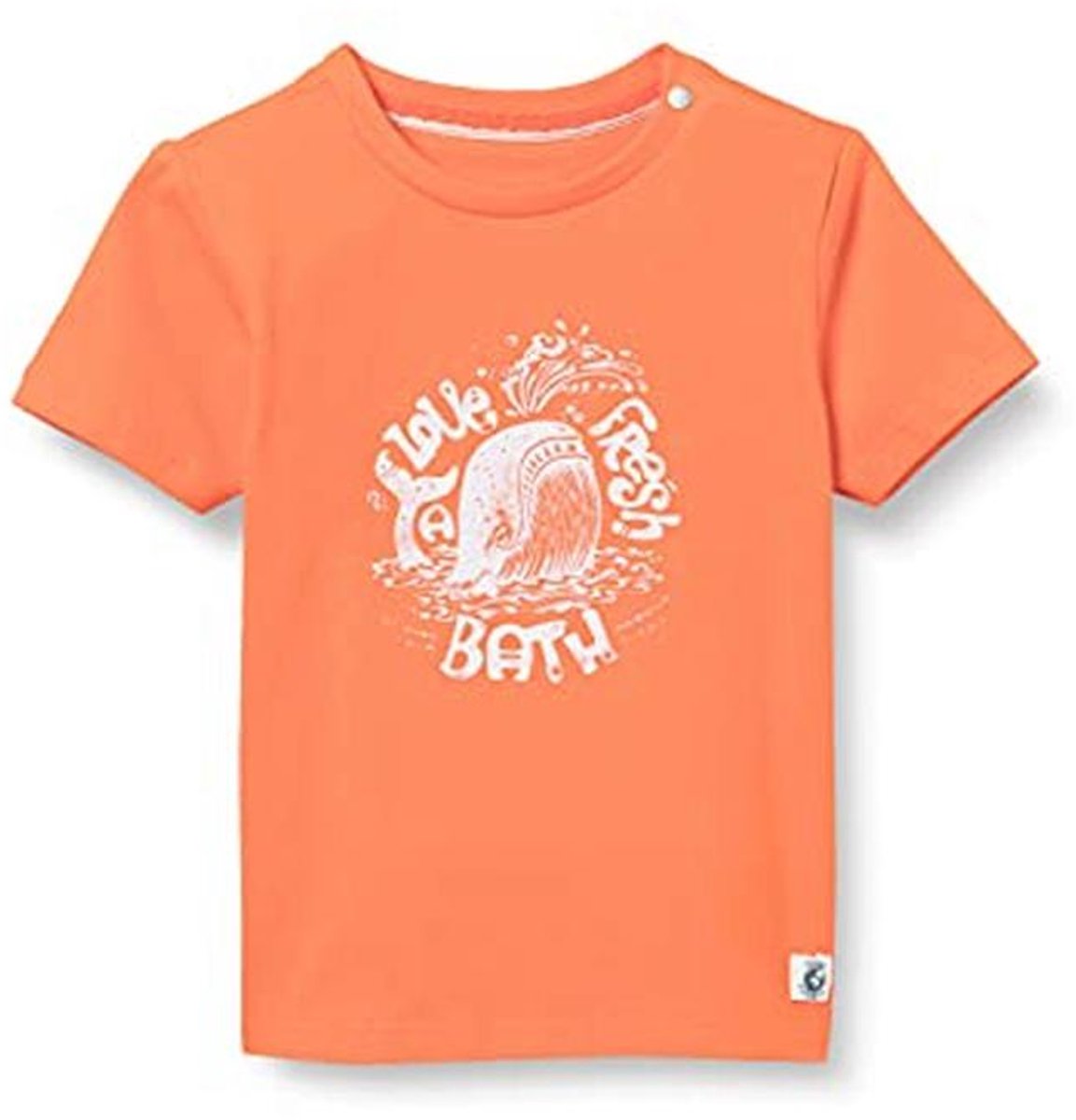 Kortärmig T-shirt voor babyjongens met walvisprint