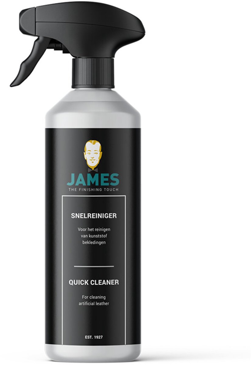 James Snelreiniger 2 x 500 ml – Kunstleer & PU Reiniger – Verwijdert Vet, Nicotine & Vlekken – Gebruiksklare Allesreiniger - Voordeelverpakking