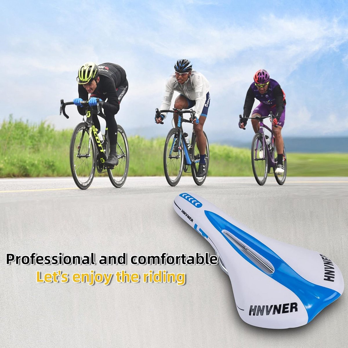 Ergonomisch Fietszadel met Ruggengraat Ventilatie en Comfortabel Design voor MTB en Racefietsen