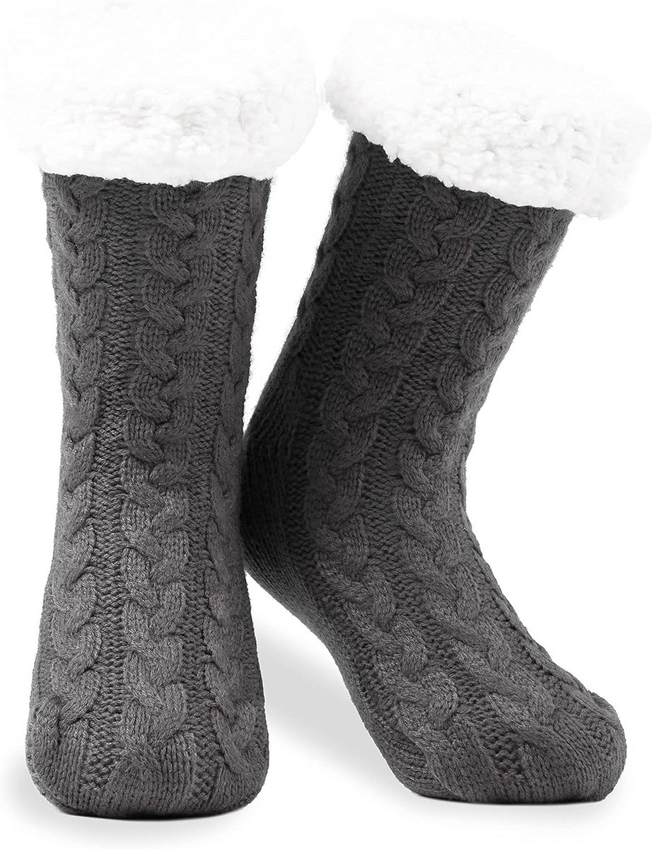Dames Sokken met Sherpa Voering en Antislip Pads - Perfecte Cadeaus voor Her