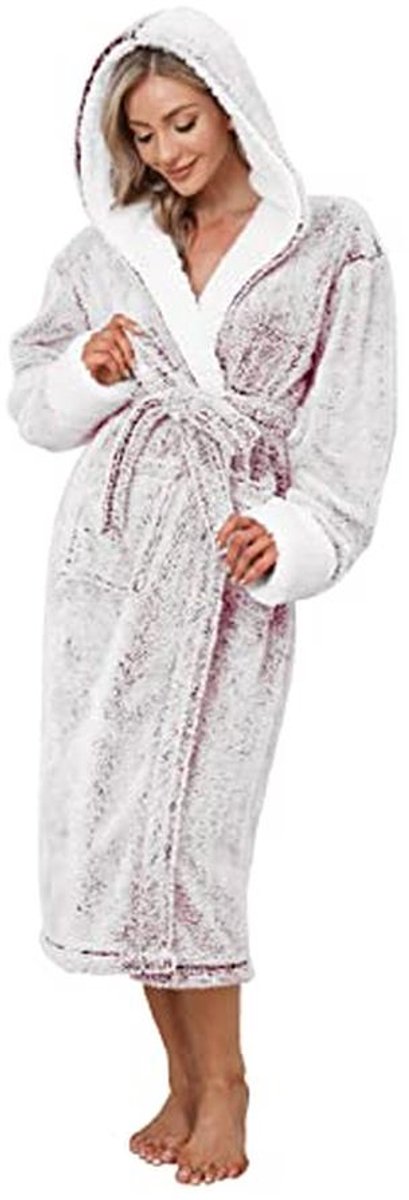 Zachte pluche badjas voor dames met capuchon - Perfect voor loungewear en elke gelegenheid