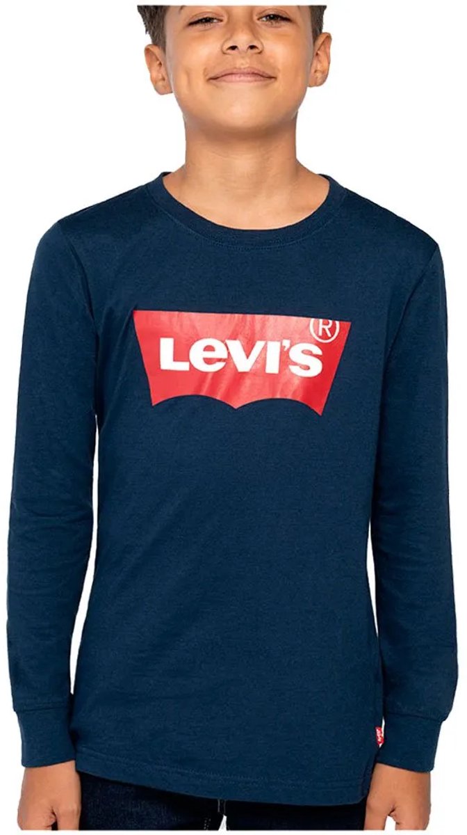 Levi´s ® Kids Batwing T-shirt Met Lange Mouwen 12 Years Kinderen Jurkje Blues