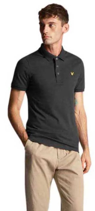 Lyle & Scott Polos & T-shirts Homme Polo uni - Grijs - Taille XS