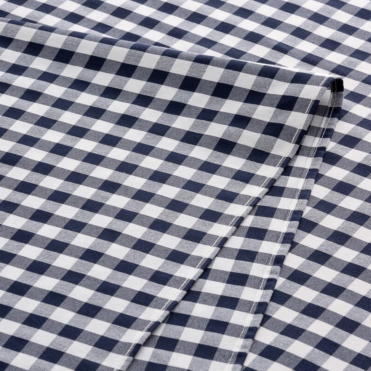 Tafelloper Vichy Ruit - Waterdicht en Vlekbestendig - 45 x 170 cm - Blauw