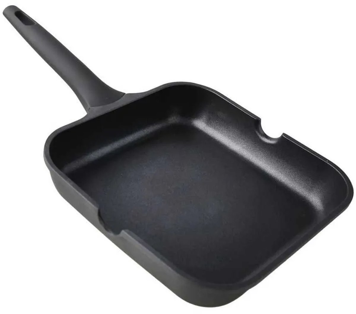 Supreme Gegoten Aluminium Grill Xylan Glad Vast Handvat 20 Cm Zilver