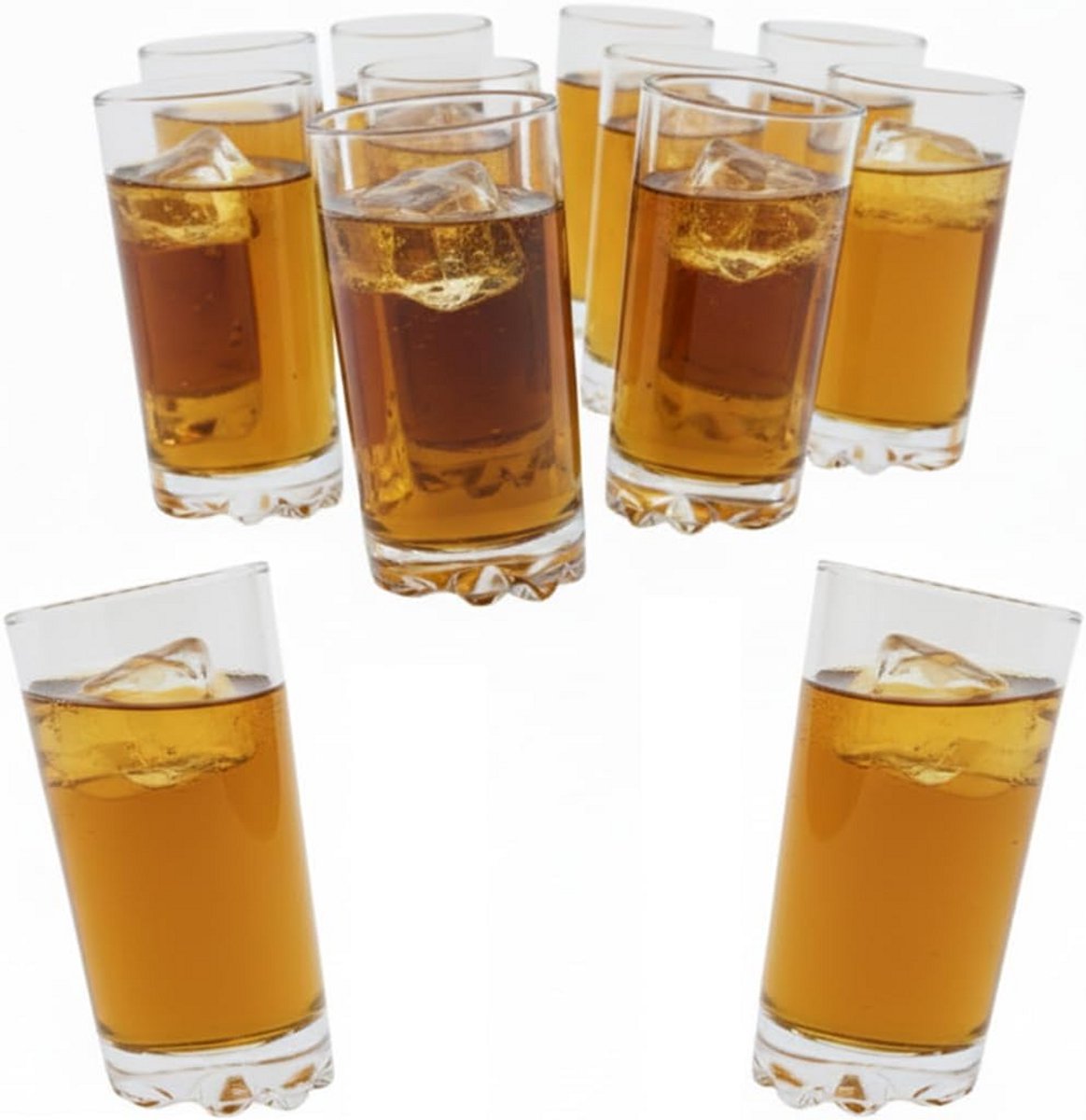 12 stuks Pisa borrelglazen - 50 ml, schuin, vaatwasmachinebestendig, perfect voor tequila en likeuren