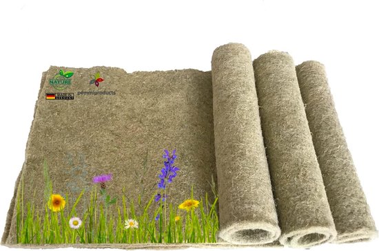 5 Stuks Hennepmatten Voor Knaagdieren – 100 X 50 Cm, 100% Pure Hennep, Biologisch Afbreekbaar, Ademend En Geurbindend