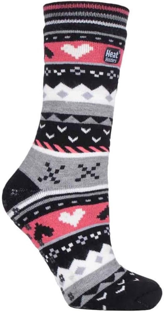 Dames Fairisle Noorse Stijl Winter Thermo Antislip Huissokken (37-42 EU)