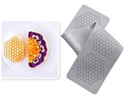 Fondant snoepvormen - Holle 3D snoepvormen - Honingraatvormige siliconen mallen - Chocolade honingraat snoepvormen - Siliconen mallen voor taartdecoratie met glazuur - Cupcake decoraties - Polymeerklei