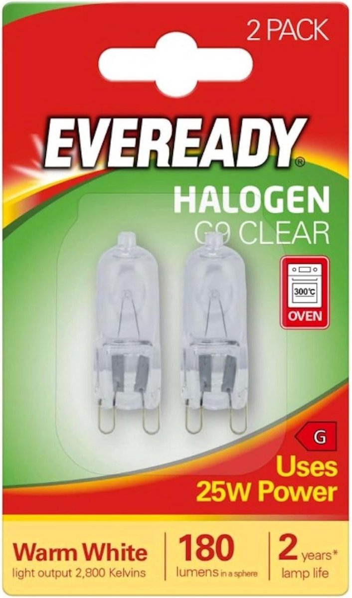Halogeen G9 Capsule Lamp 25w - Twin Pack