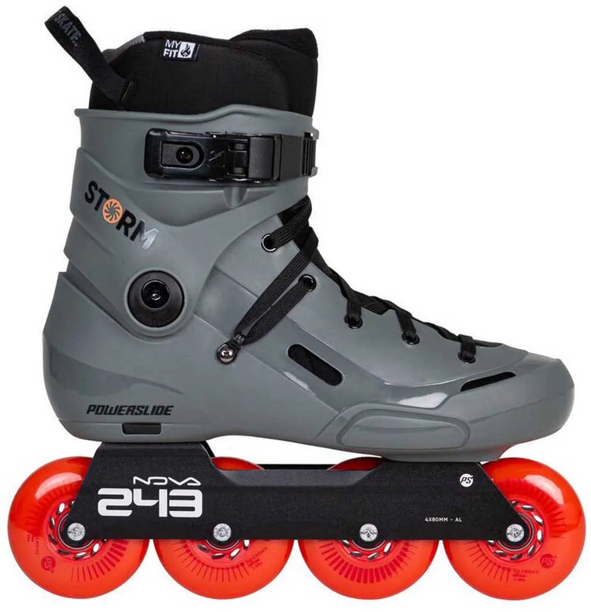 Powerslide Storm Meteor 80 Inline Skates Grijs EU 45-46 Man,Vrouw