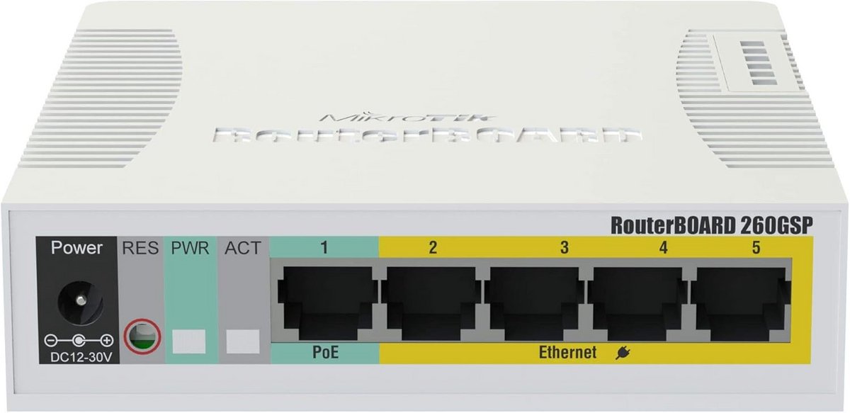 5-poorts Gigabit Smart Switch met SFP en POE-OUT