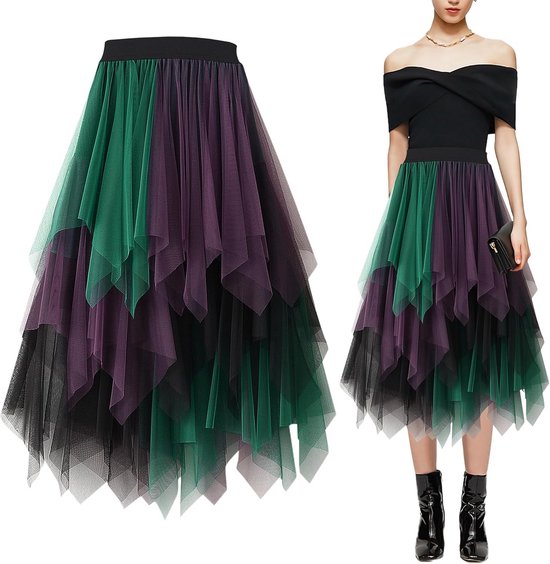 Sterren en pailletten carnavalskostuum glitter rok dames