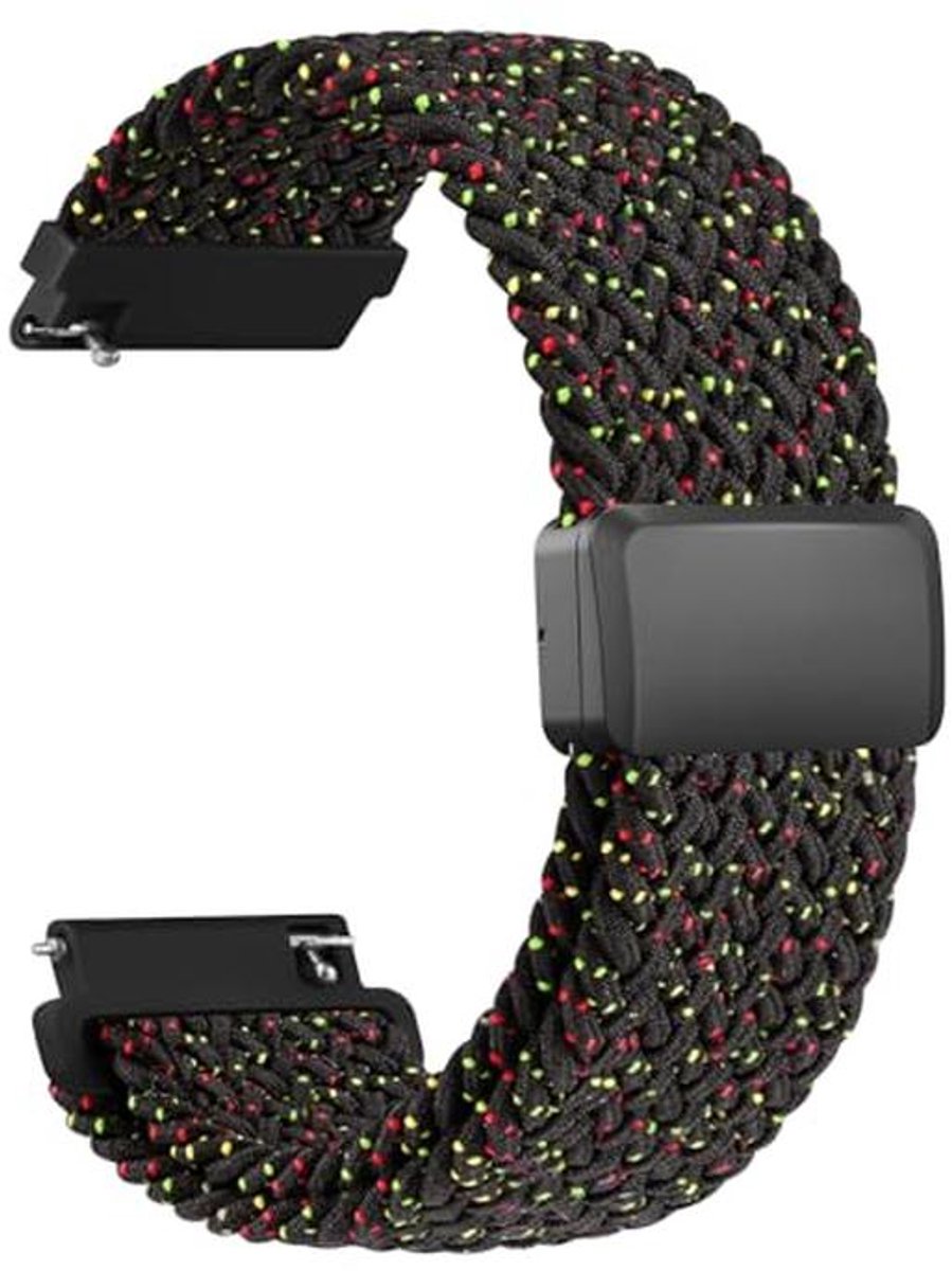 Nylon horlogeband 20 mm voor dames en heren - sportieve smartwatch-arband met verstelbare magneetsluiting