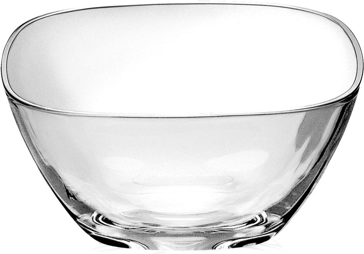 Kleine Vierkante Fruit-, Noot- en Dessertkommen - Set van 6 - 4 Inch - Europees Glas