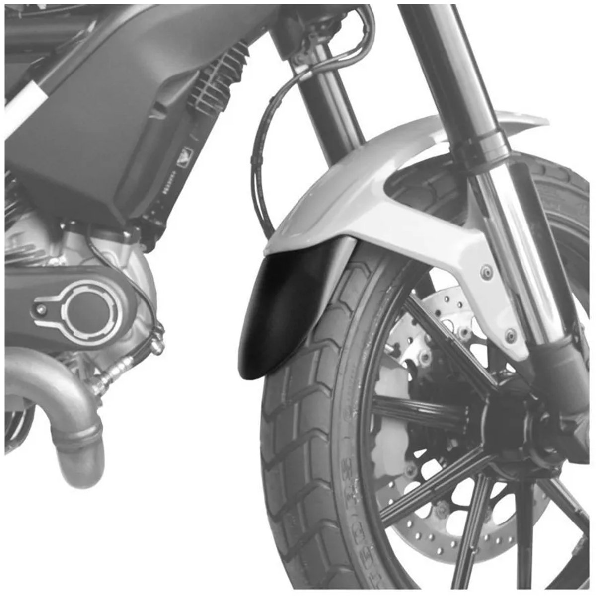 Puig Ducati Scrambler Icon 15 Verlenging Voorspatbord Zwart