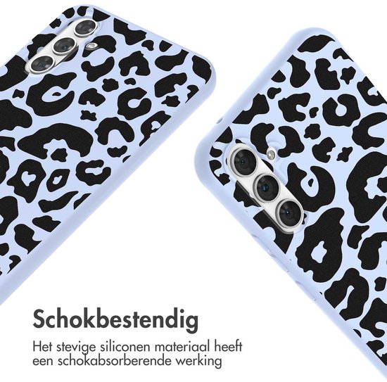 imoshion Case Convient pour Samsung Galaxy A54 (5G) Case With Cord - imoshion Siliconen design case avec cordon - Multicolore / Animal Lilas