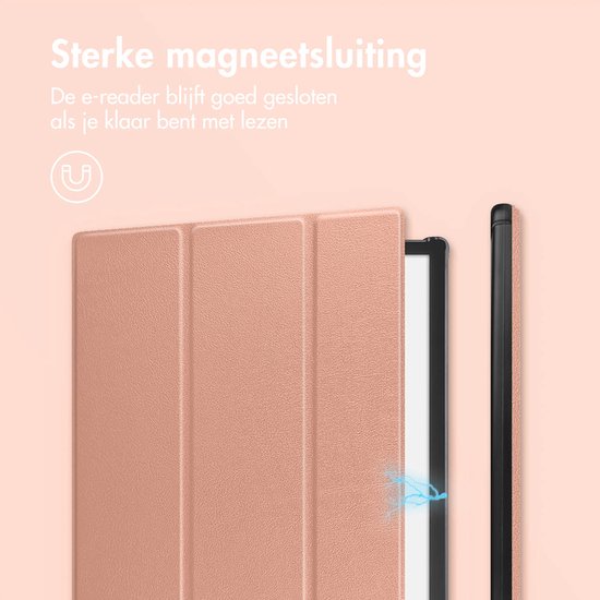 imoshion E-reader Hoesje - Geschikt voor Pocketbook InkPad X Pro - Slim Hard Case Sleepcover Bookcase - Rosé Goud van iMoshion — afbeelding 3
