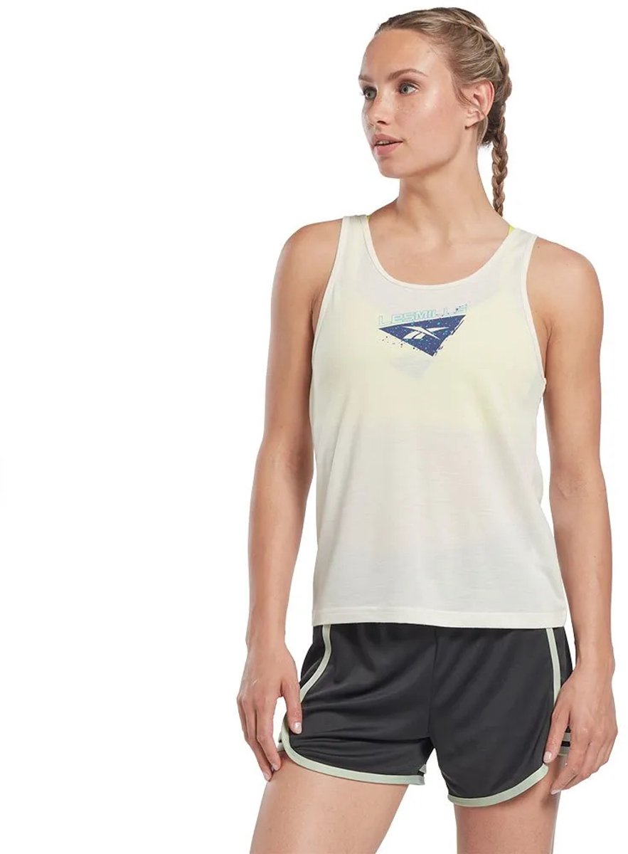 Reebok Les Mills® Supremium Graphic Mouwloos T-shirt Vrouw Wit