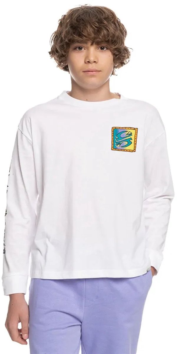 Quiksilver Radical Times T-shirt Met Lange Mouwen 8 Years Jongens Meisjes Wit