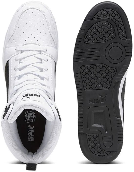 PUMA Rebound v6 Unisex Sneakers - Wit/Zwart