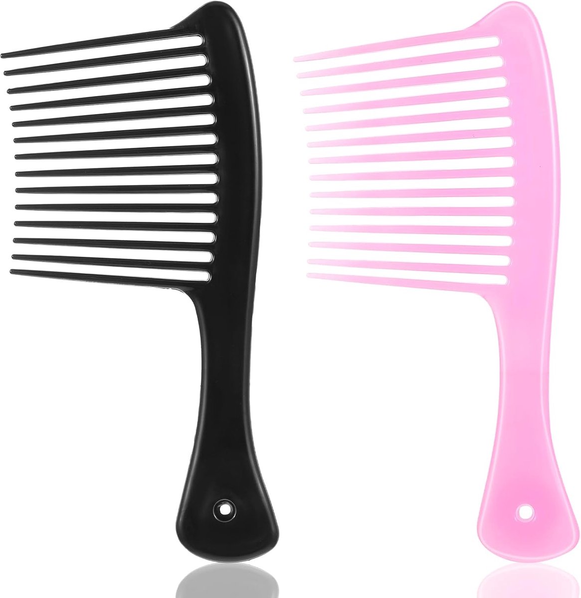 2 Stuks Krulkam en Afropkam Set voor Styling van Krullen en Afro Haar