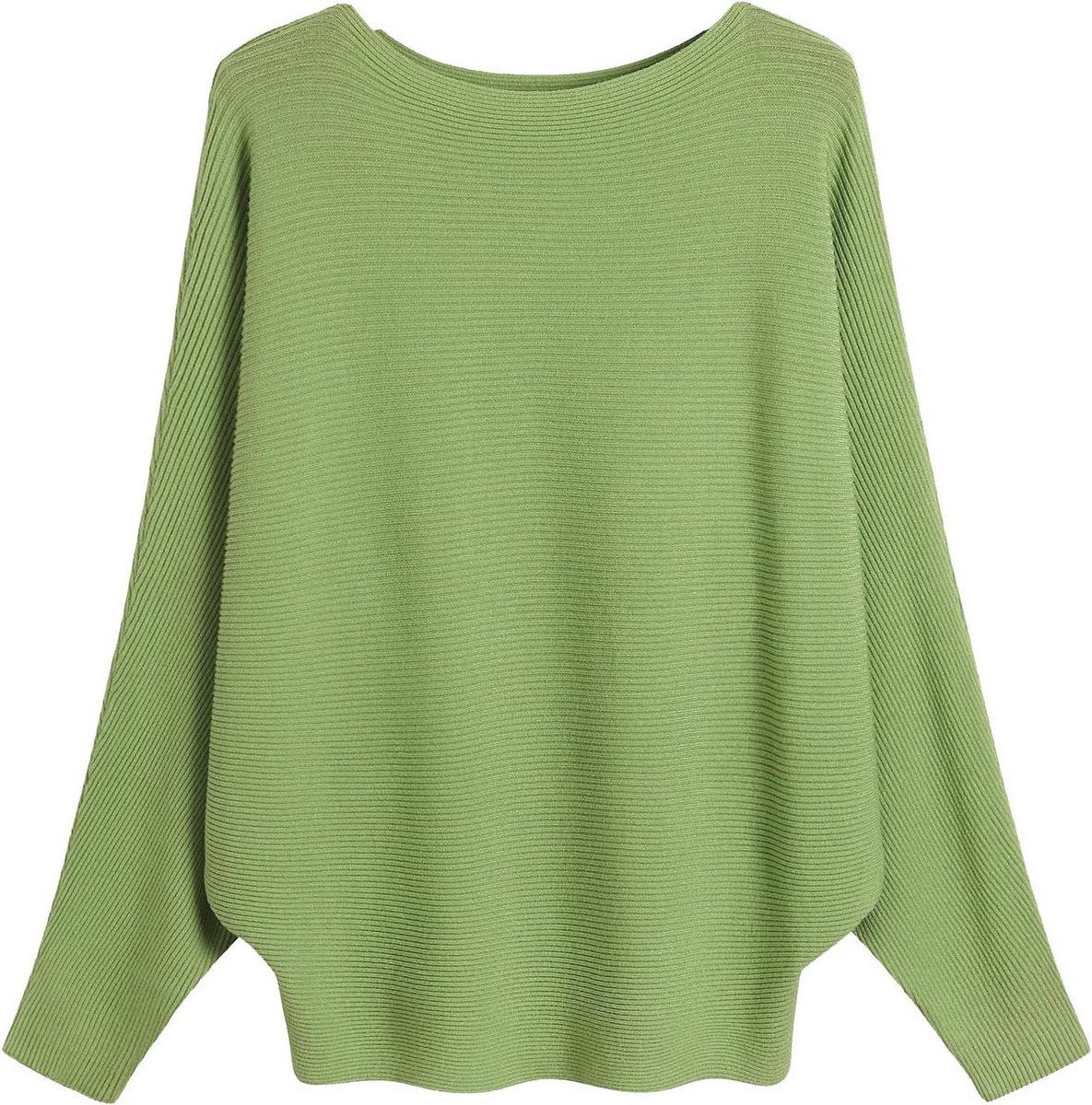 Dames gebreide trui met vleermuismouwen en off-shoulder design