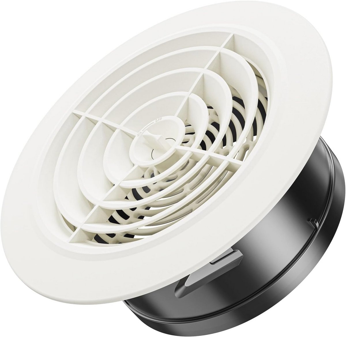 Ronde Verstelbare Ventilatieklep 150mm voor Wand- en Plafondmontage - Wit
