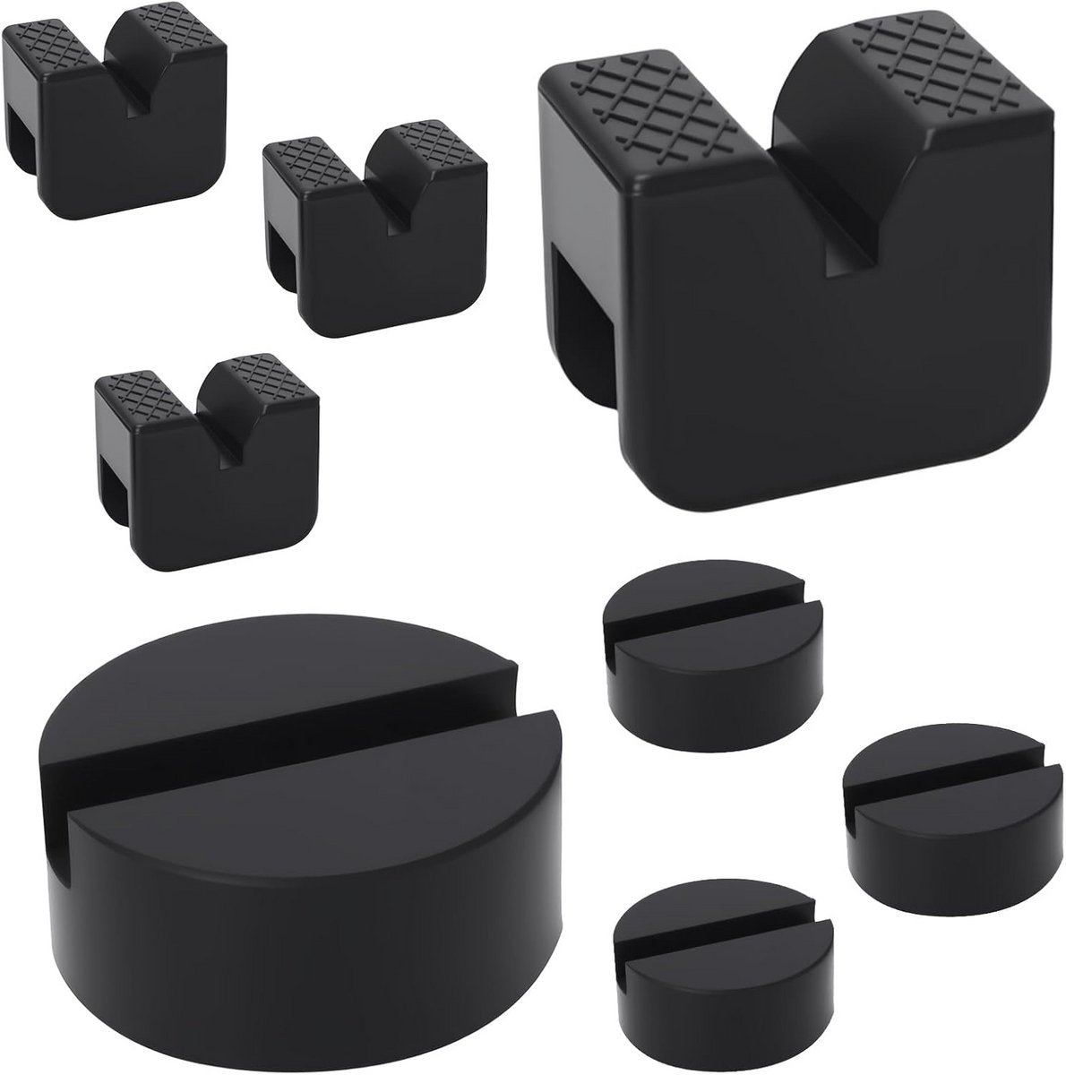 8 Stuks Universele Rubber Jack Stand Pads - Bescherming voor Auto Tillen