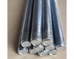 Draadstangen Verzinkt Staal M10 x 1000 mm - Duurzaam en Corrosiebestendig