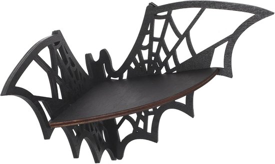 Étagères d'angle en forme de chauve-souris - Étagère murale en bois pour décoration murale gothique