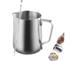Melkkan Set voor Latte Art - Professionele Roestvrijstalen Melkkanne voor Cappuccino en Espresso