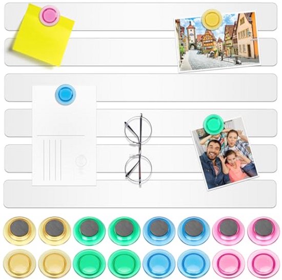FRANKEN HM10 09 Ronde magneetjes, voor magneetbord, whiteboard of koelkast op kantoor, school of huishouden, 10 stuks, wit, 13 mm