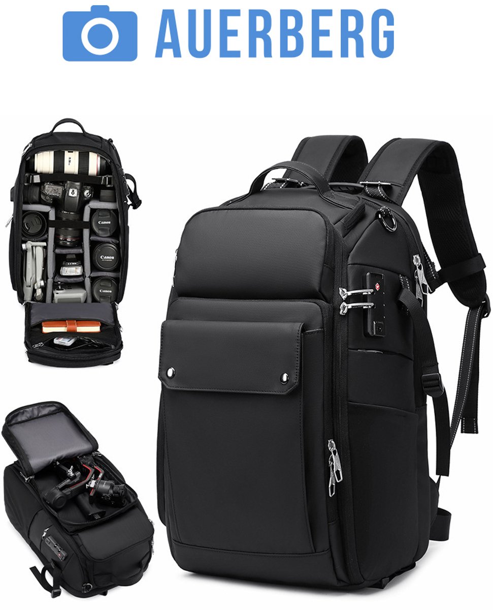 Auerberg Pro C28 rugtas rugzak cameratas fototas voor Canon Nikon Olympus Fuji Pentax Sony foto camera video 28L