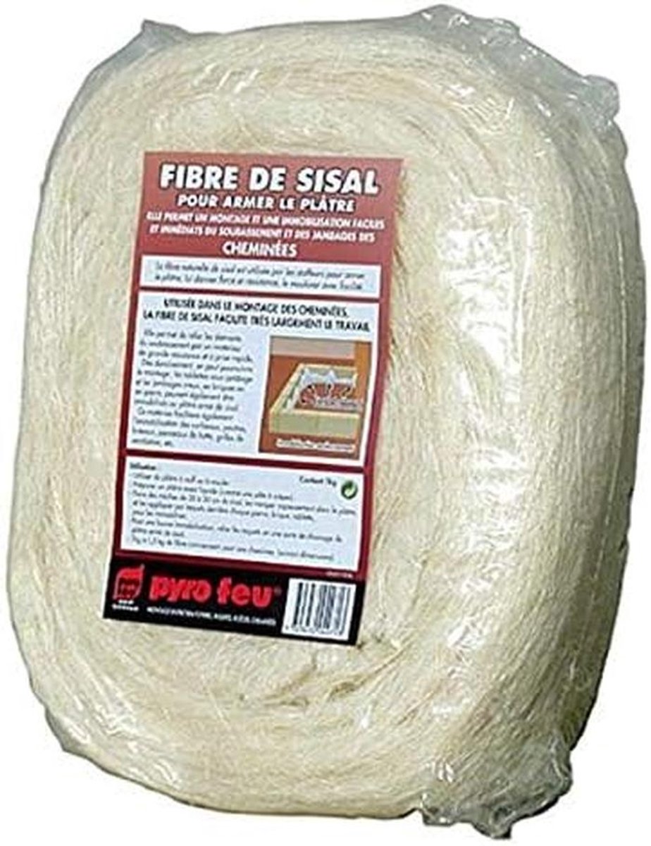 Hittebestendige Sisfiber voor Haardmontage - 1 kg Wit