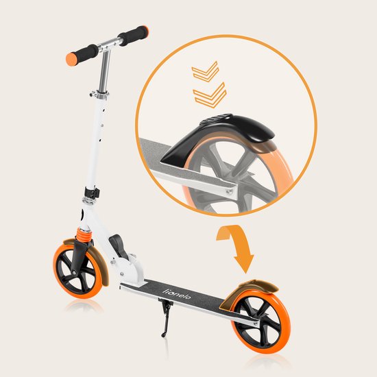 Lionelo Luca Step - Opvouwbare Scooter tot 100 kg - ABEC-7 Lagers - 200 mm Wielen - ShockResist Demping - 3 Hoogte-instellingen - Antislip Platform - Tieners & Volwassenen