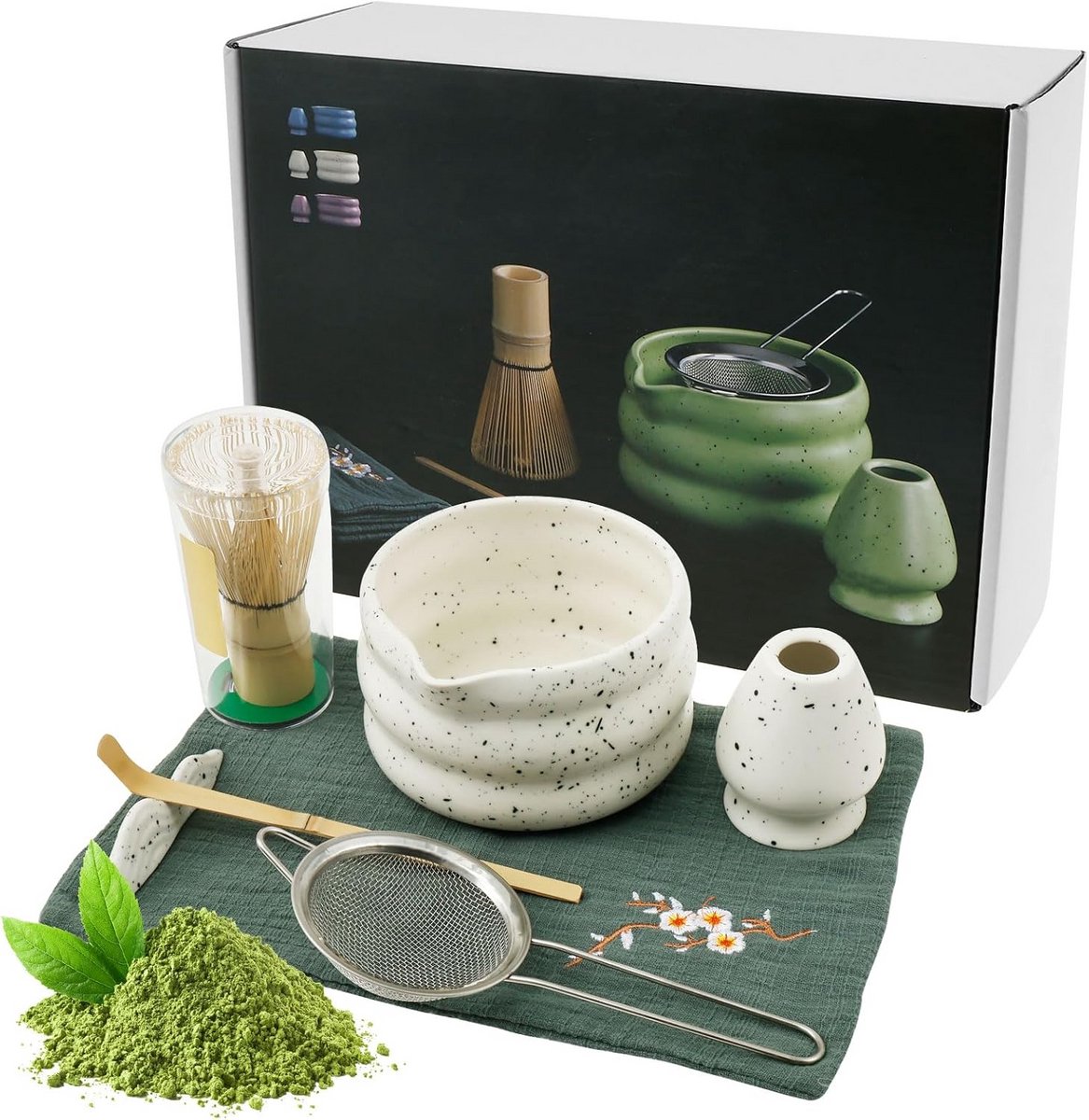 Complete Matcha Thee Set 7 Delen: Inclusief Klopper, Kom en Accessoires