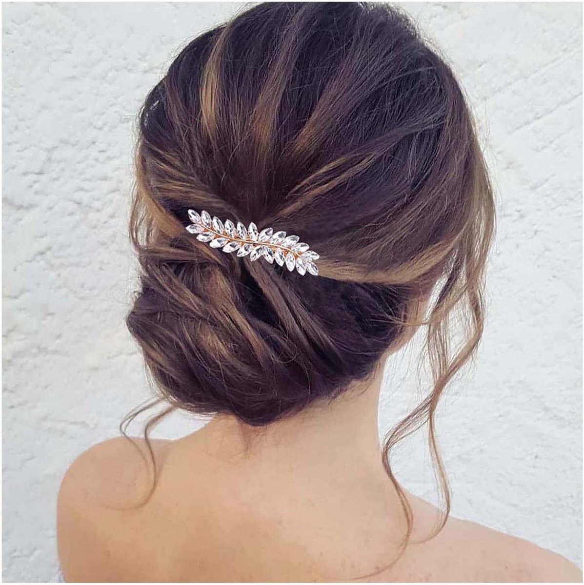 Vintage Strass Haarclip Bruiloft Kristal Harsche Bigouden Goud Sparkly Decoratief