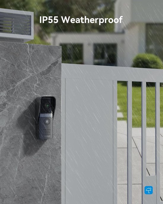 Draadloos Deurbel Intercom Systeem met 2 Binnenposten voor Thuisbeveiliging — afbeelding 4