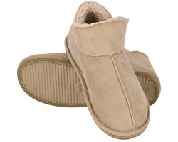 Apollo Dames Pantoffels Suede Beige Sloffen - Maat 41/42