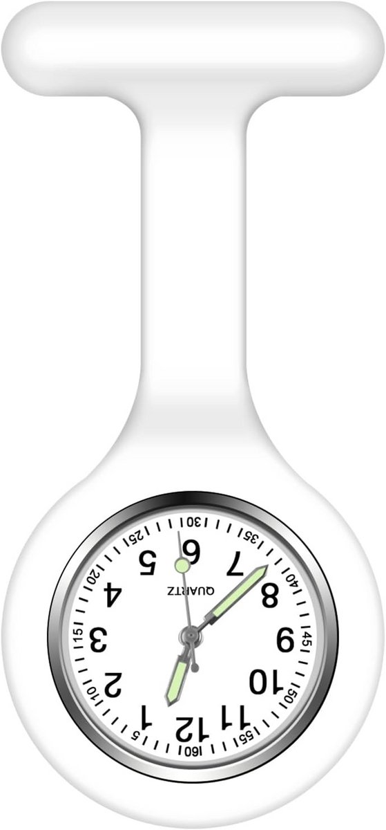 Verpleegstershorloge met Clip en Lichtgevende Wijzers - Voor Artsen en Zorgpersoneel