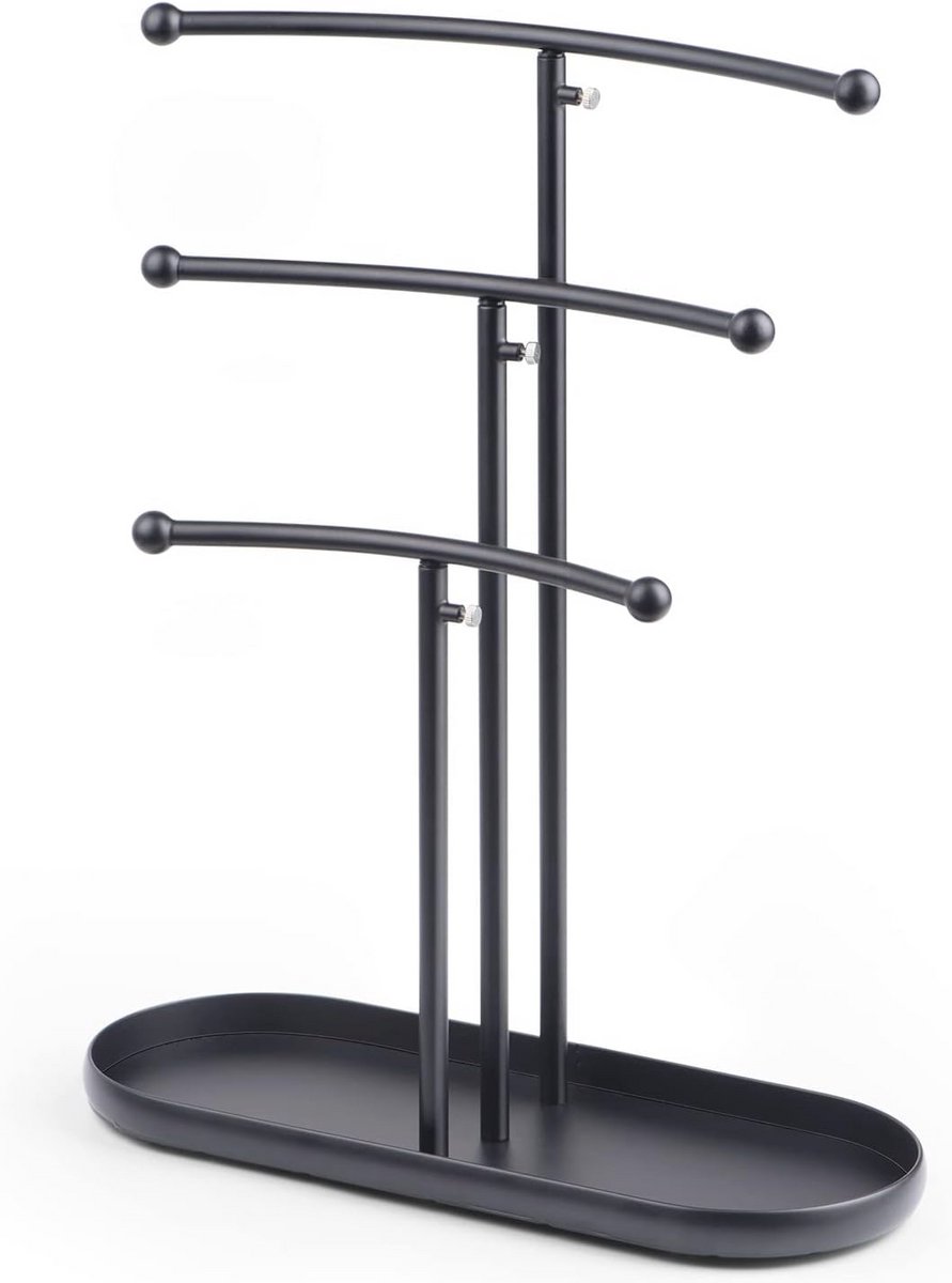 Sieraden Stand Organizer - Ketting Houder en Oorbel Display - 3-Tier Metalen Sieraden Boomrek voor Vrouwen en Meisjes