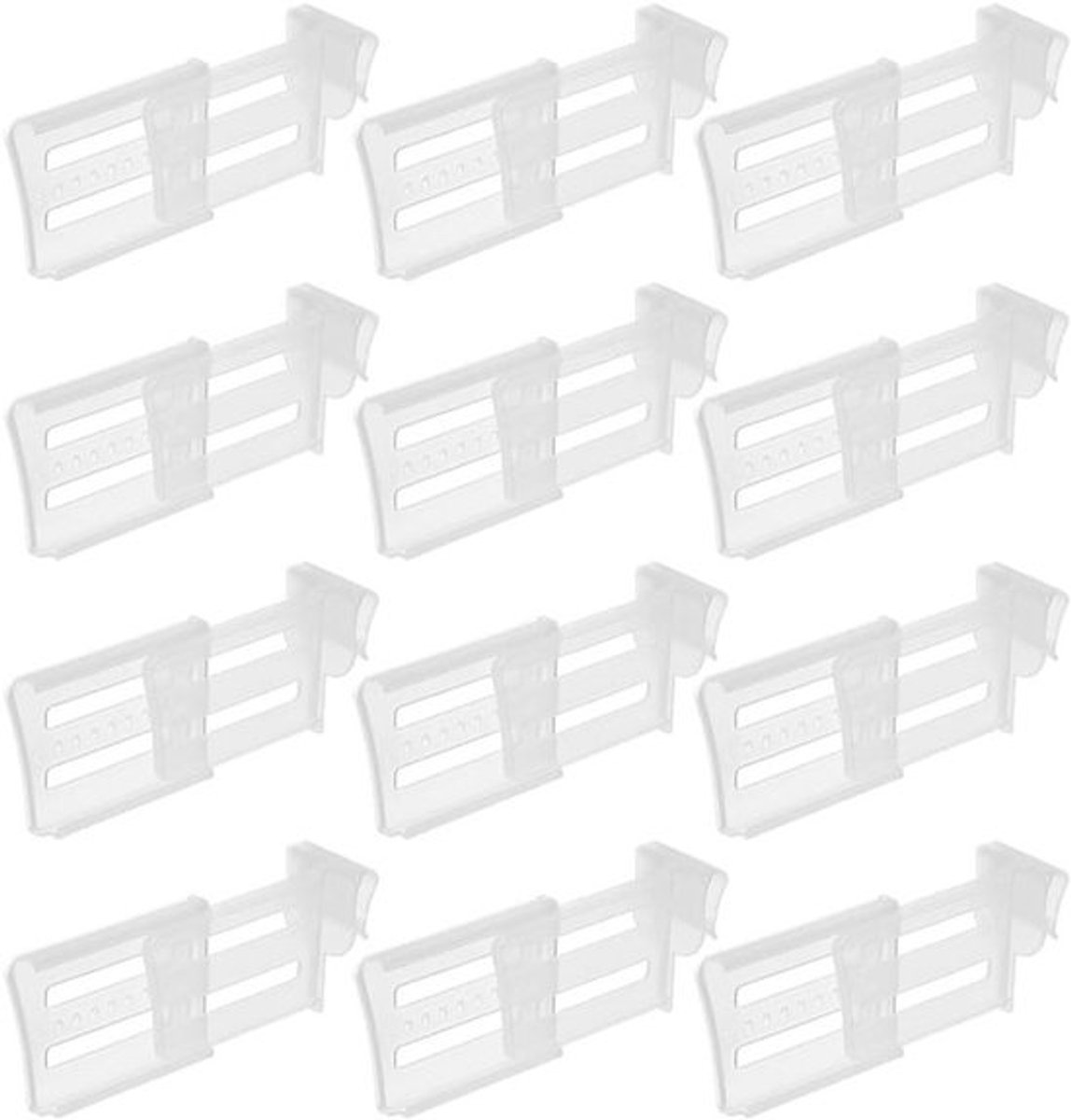 Ruimte-allocator voor koelkast - 12 stuks zijdeurscheiders voor keukenkoelkast - Organizerscheidingswanden for classificatie - Partitiekaarten