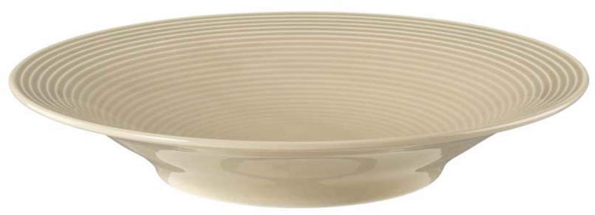 6x Ronde Soepborden Beige Porselein 22,5 cm - Stijlvol Diner Servies
