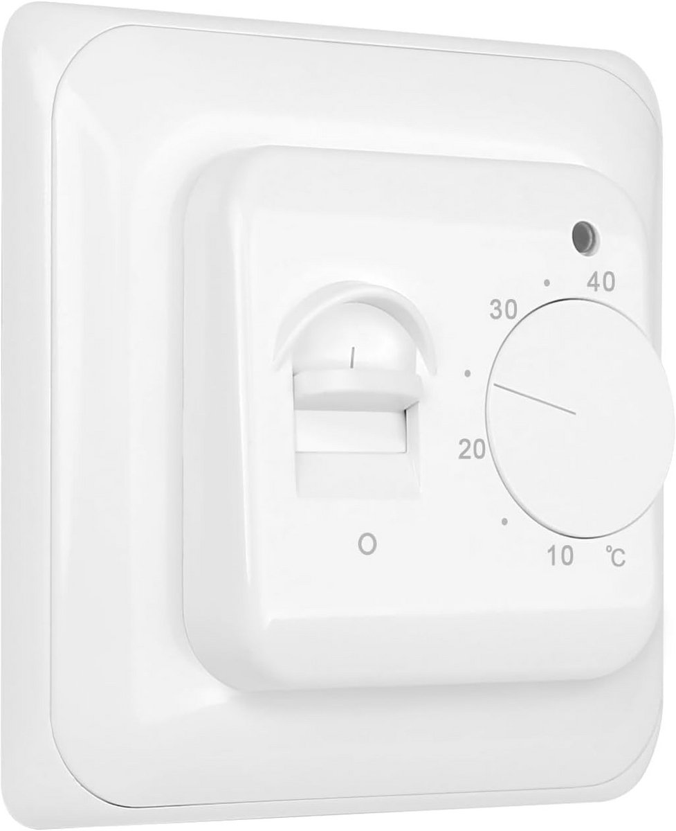 Slimme Inbouwthermostaat Wifi met Kristalglas, Digitale Kamerthermostaat, Compatibel met Alexa en Google Assistant, 16 Ampere, Grijs